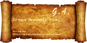 Grega Annamária névjegykártya